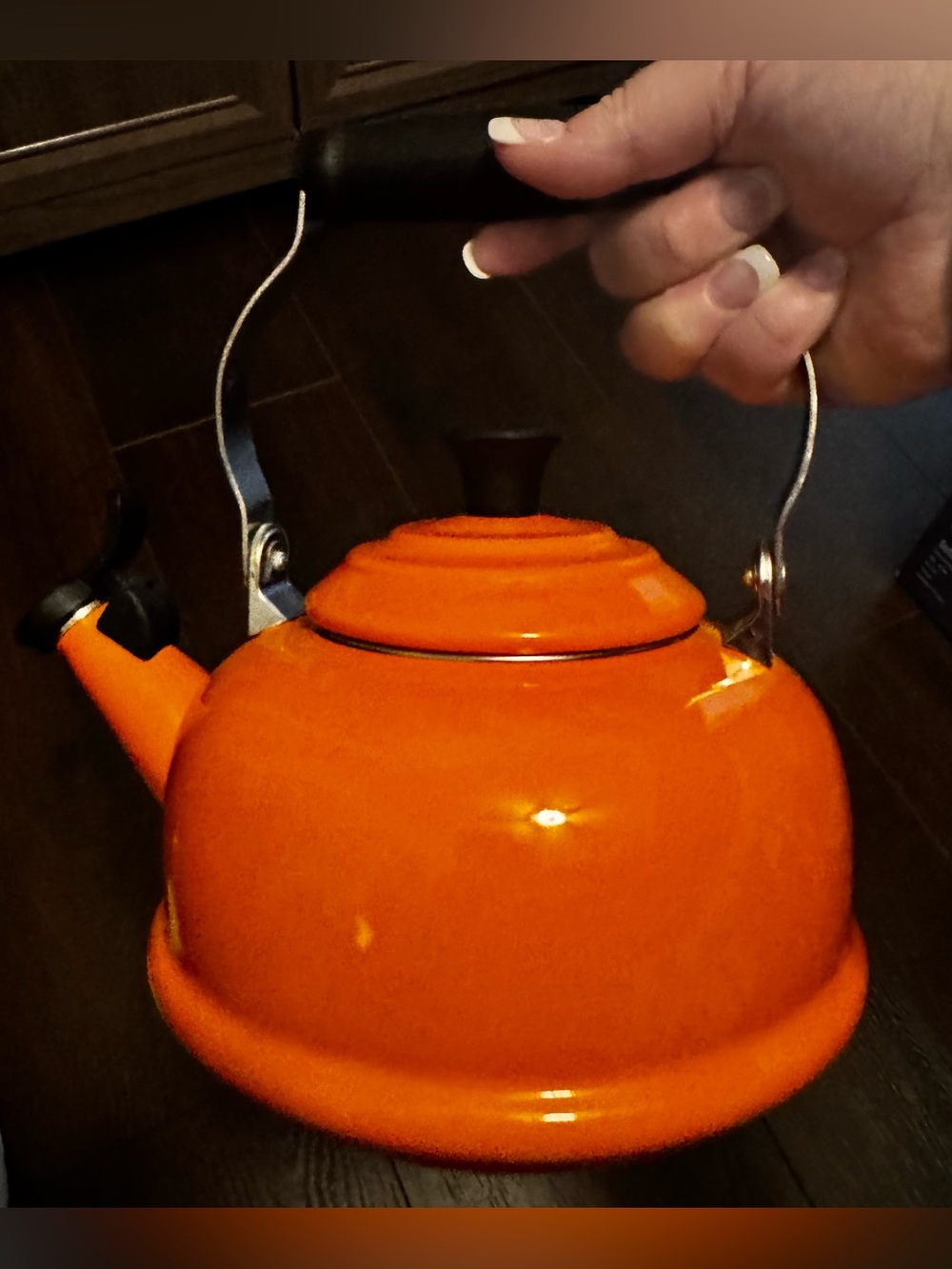 Le Creuset Whistling Tea Kettle Orange